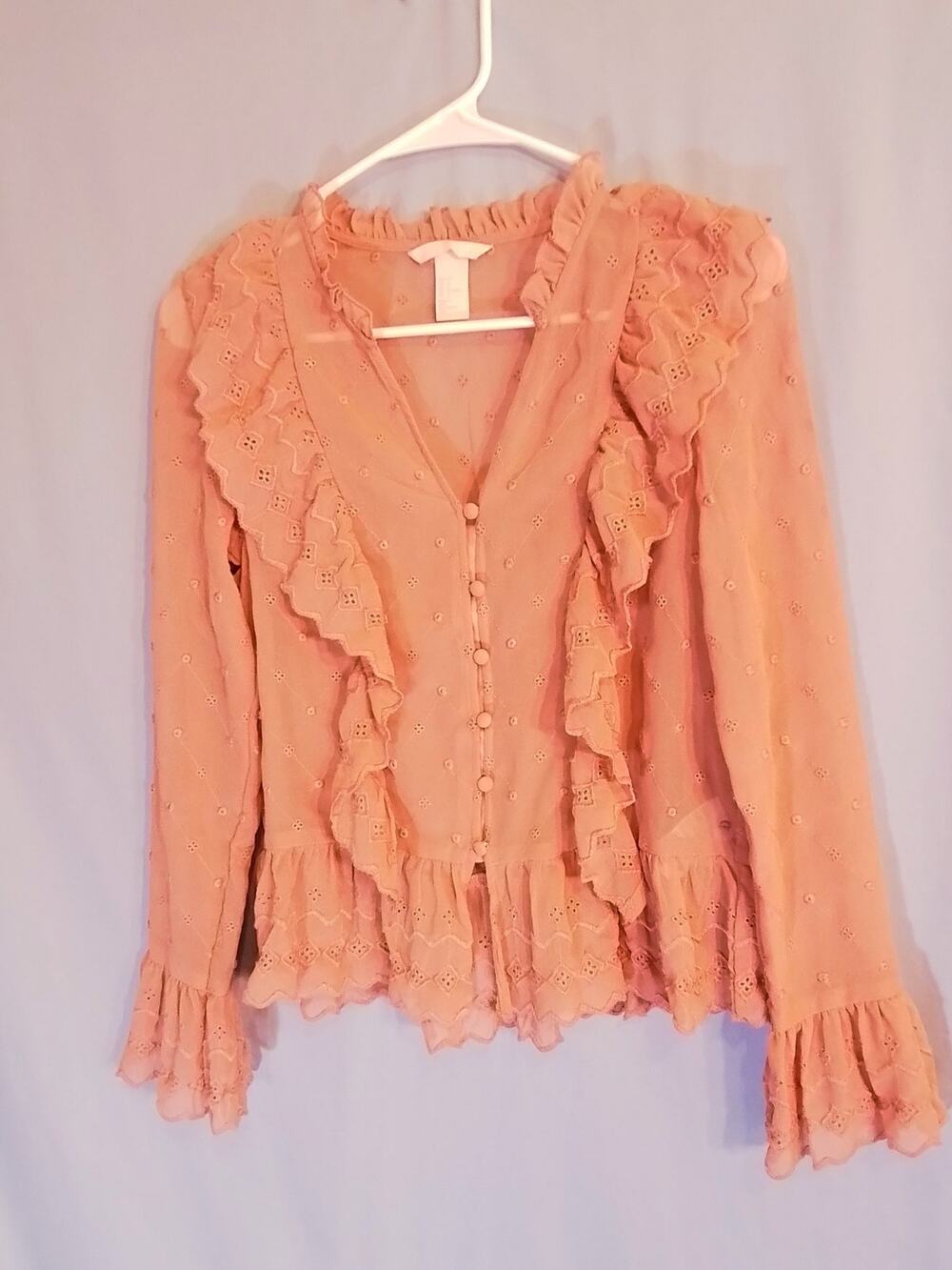 H&M Boho Cottage Pink Blouse